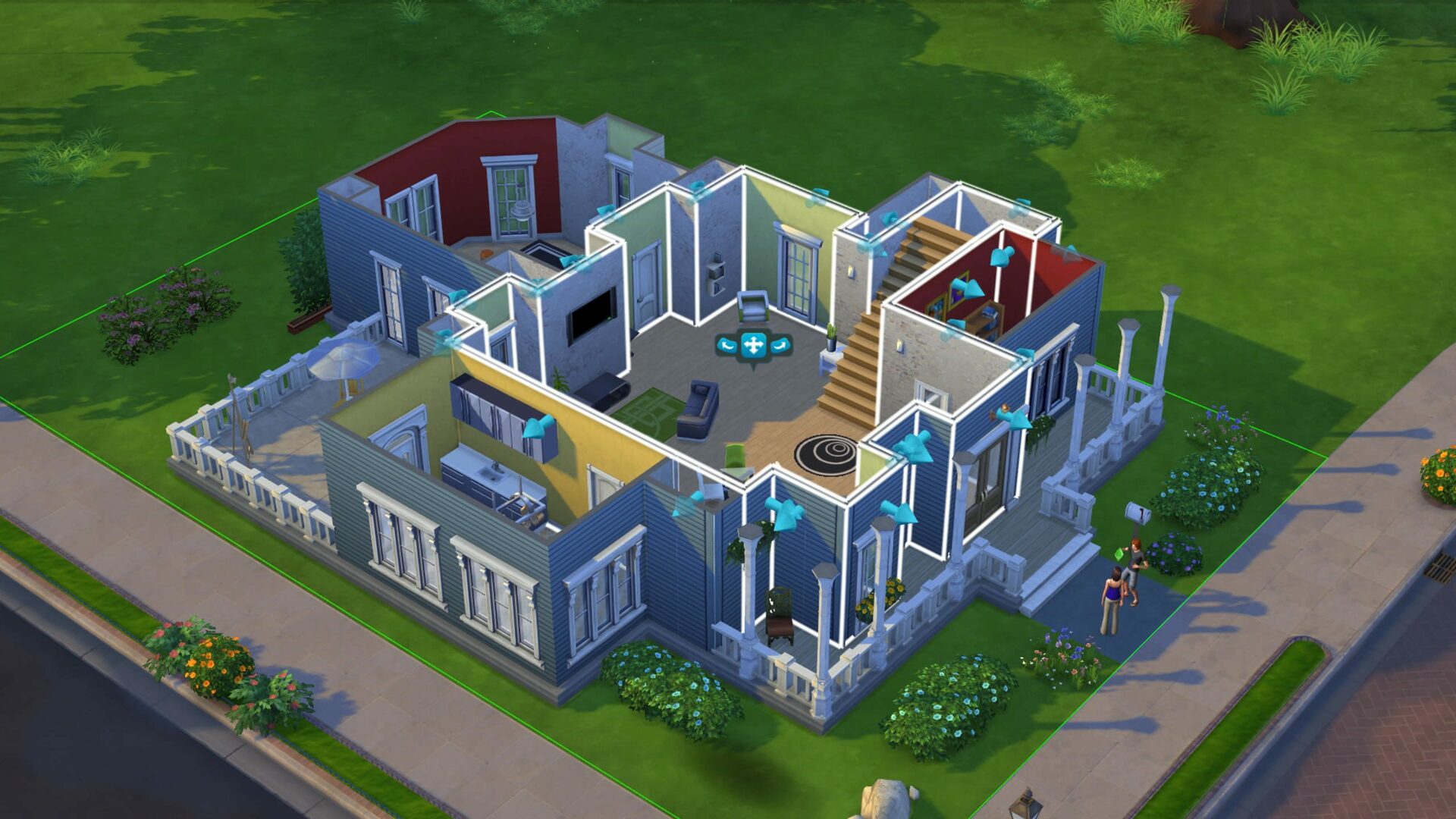 birds eye view of interior of sims2 house